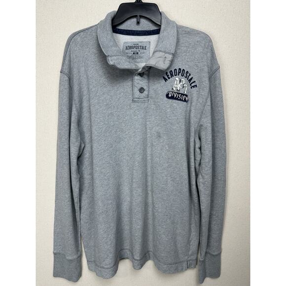 Aeropostale Men’s Sz XL Fleece Lined Shirt Authentic Fit 100% Cotton Gray - Picture 1 of 11